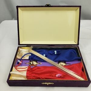 Korean Gold Turtle Spoon Chopstick Set